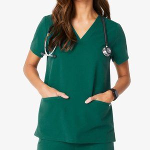 Figs Casma Top Hunter Green Size Small